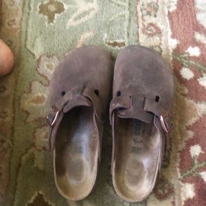Brown leather- Boston clogs. Barely worn!